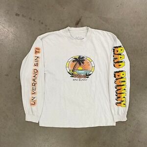 Bad Bunny 2022 World's Hottest Tour Un Verano Sin Ti Longsleeve Shirt Size L